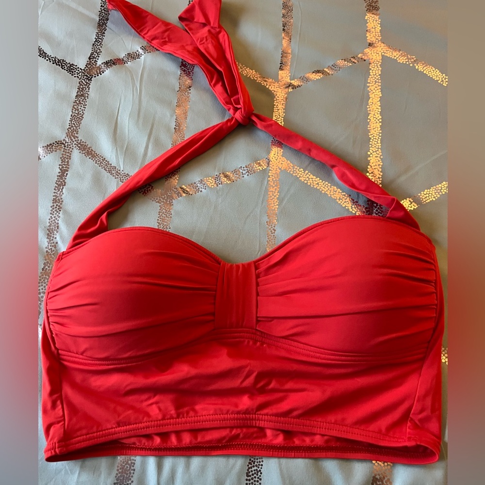 Tommy Bahama Mango Orange Bandeau Halter Bikini Top